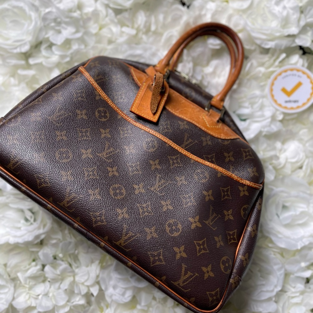Louis Vuitton Monogram Handbag Deauville Tote Bag Authentic